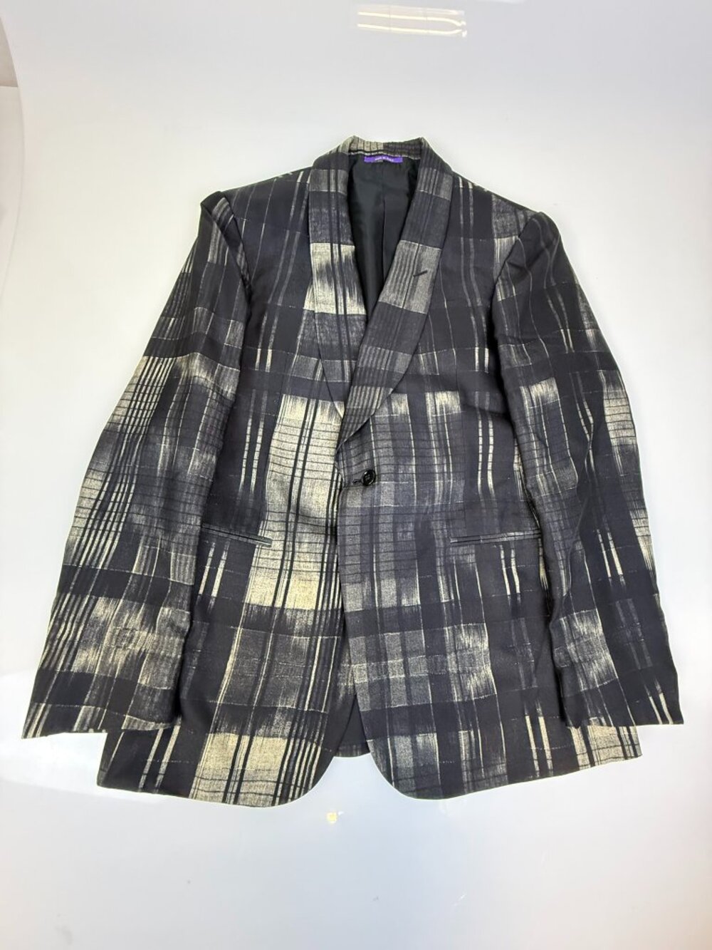 Ralph Lauren Black Watch Plaid Double-Breasted Coat and Trousers OJ-43